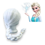 Peluca Frozen Elsa Trenza Larga Cosplay Disfraz Halloween