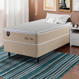 Cama Box Solteiro Alford 88x188x66 Bege Molas Ensacadas