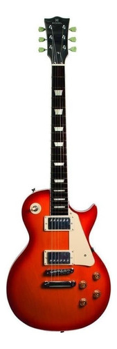 Guitarra Elétrica Michael Lp Michael Strike Gm750n Les Paul De  Tília Cherry Sunburst Com Diapasão De Granadillo Preto