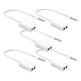 5x 3.5mm Adaptador Divisor Dual Y Auriculares