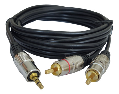 Cabo P2 / 2 Rca 2m Estéreo Auxiliar Blindado Premium Full