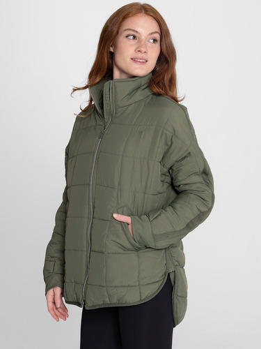 Parka Puffer Mujer Creta Verde Oscuro  Bsoul