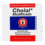 Cholal Modificado Caja Con 10 Ampolletas De 5 Ml Sabor Sin Sabor