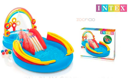 Centro De Juegos Piscina Inflable Rainbow Ring Intex 57453 