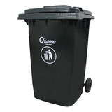 Contenedor De Basura Qrubber 360 Lts. Gris