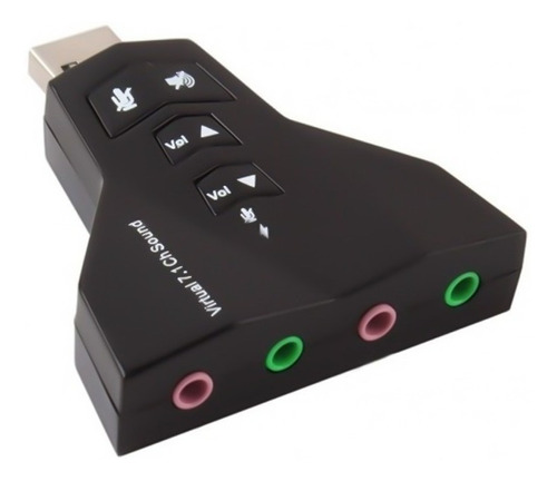 Tarjeta De Sonido Usb 7.1 Para Pc Doble Jack Mic Y Audio C