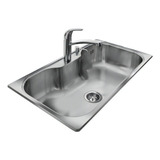 Pileta Acero Inox. 304 Luxor Si 85 Ad Johnson Acero Color Plateado