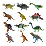 Juguete Animales Dinosaurio X12 Goma Jurasico Pack 042