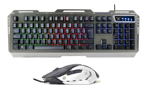 Kit De Teclado Y Mouse Naceb Cyborg Alambrico Na-0911