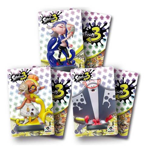 3 Tarjetas Nfc Amiibo Splatoon 3 Frye Big Man Shiver