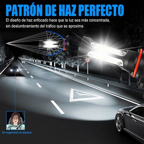 Kit Faros Auto Led Para Dodge 12000lm Luz Alta Y Baja