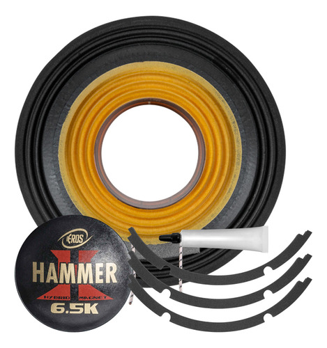 Kit Reparo Woofer Eros Hammer 6.5k 12pol Original Hammer 6k5