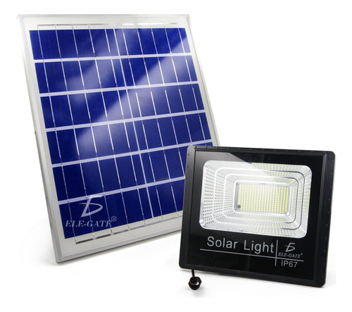 Reflector Led 300w Panel Solar-control Luz Blanca Exterior