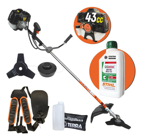 Roçadeira Com Óleo Stihl À Gasolina 2t 43 Cilindradas 1,7hp