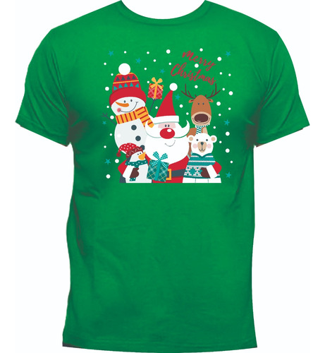 Camisetas Navidad Santa Muñeco Reno Oso Merrychirst Adul Niñ