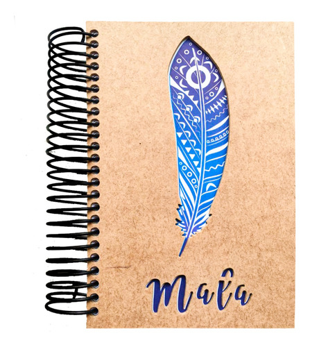 Libreta Portada Personalizable Pluma Azul Atrapa Sueños  A33