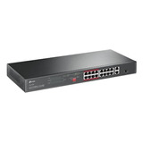 Switch Tp-link Tl-sl1218p 16 Puertos Poe + 2 Puertos Gigabit