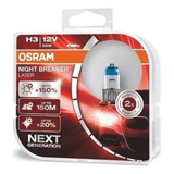 Par Lâmpada H3 Osram Night Breaker Laser Original 150% +luz