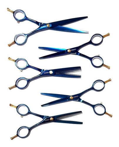 Tijera Peluquería Hokato Blue 5 Tipos Distintos A Elección