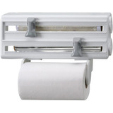 Porta Rolos Maxroll 3 Suportes Papel Toalha Pvc E Alumínio Cor Branco N/a