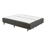 Cama Box Queen Size Bipartido Universal Cinza 