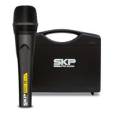Micrófono De Mano Dinámico Profesional Skp Pro 35xlr Con Cable Negro
