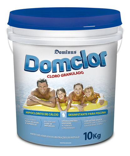 Cloro Hipoclorito Domclor Azul 10kg = 56% Da Hth Tradicional