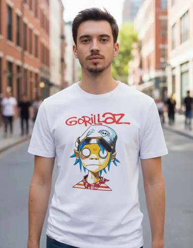 Playera Banda Rock Gorillaz Caballero 100% Algodón Lz Premiu