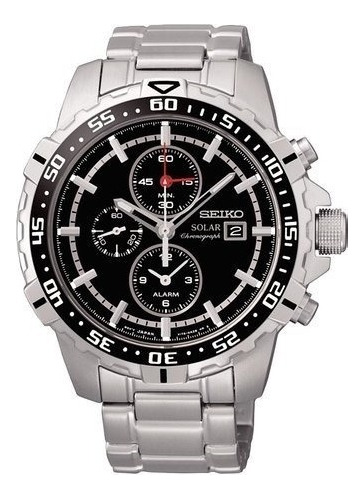 Relógio Seiko Ssc299 Solar Sport Cronografo Black