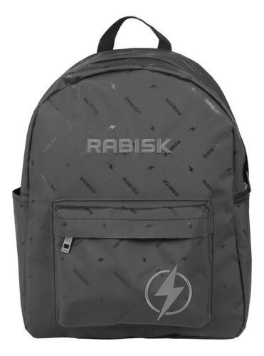 Mochila Emborrachada Top Rabisk Impermeável Zíper Notebook Cor Preto