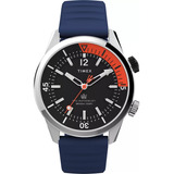 Reloj Timex Tw2v73500 The Waterbury 41mm Malla Caucho Azul