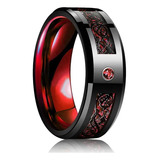 Anillo De Carburo De Tungsteno Unisex Hombre Mujer