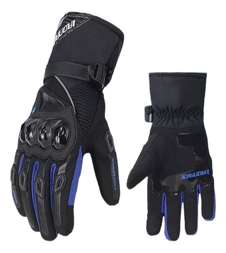 Guantes Ironride Invierno Impermeable Para Motociclista Blue