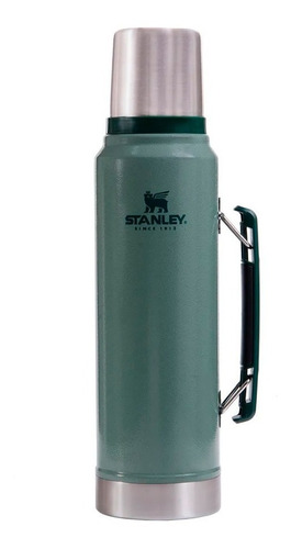 Termo Stanley Clásico 1 L Tapón Cebador Acero Inox. Original