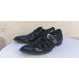 Zapatos Charol Negro Evilla Suela  39 (usado Paciotti Cesare