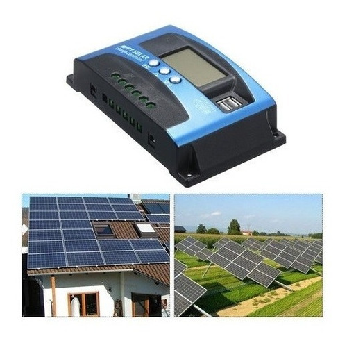 100a Mppt Controlador De Carga Solar Dual Usb Lcd Display;