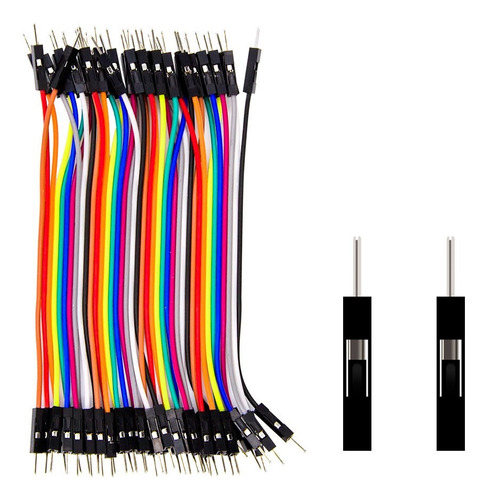 Mini Jumpers De 10cm Pack X40 Cables Dupont Para Protoboard