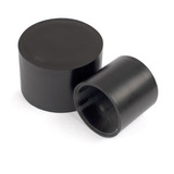 Par De Ponteiras Tampão Para Varão Duplo 28mm E 19mm Cor Preto Fosco