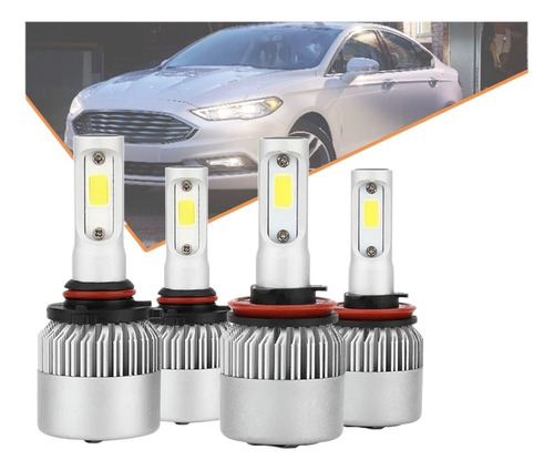 Kit Faros Led Para Ford 8000lm 78w Para Luz Alta Y Baja