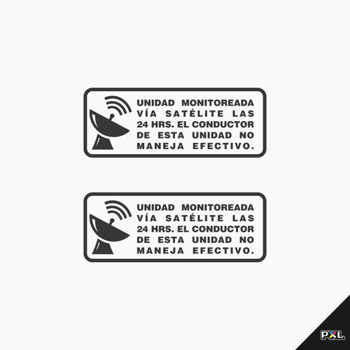 Calcas, Stickers Unidad Monitoreada Via Satelite Para Carros