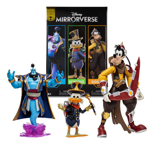 Disney Mirrorverse Genio, Rico Mcpato Y Goofy (gold Label)