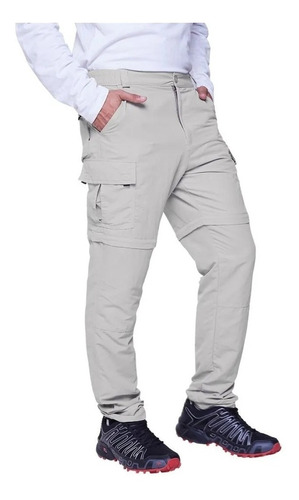 Pantalon Desmontable Montagne Hombre Trekking Base Cargo