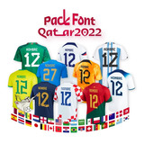 Tipografía Pack Font World Cup Qatar 2022 Archivo Ttf, Eps