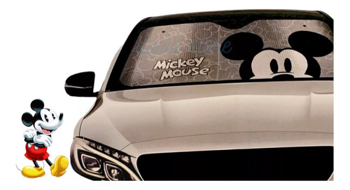 Protector De Sol Parabrisas Mickey Mouse Gris Universal Car