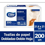 1 Paquete De Toalla Interfoliada Elite Professional 200 Un