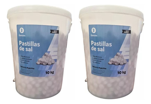 Pastillas De Sal Pura Para Ablandadores De Agua X 20kg Lacus