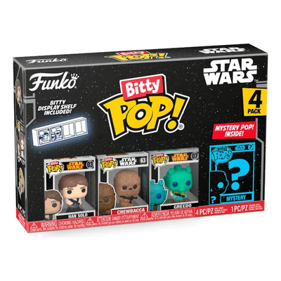 Funko Bitty Pop Han Solo, Chewbacca, Greedo E Surpresa