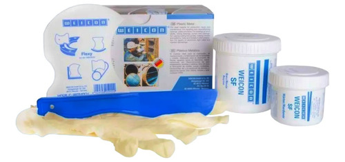 Resina Epoxica Relleno De Acero 0.5 Kg Weicon Sf