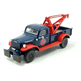 Greenlight 1950 Dodge Power Wagon Gulf Grua C/figura Mijo Ex Color Azul