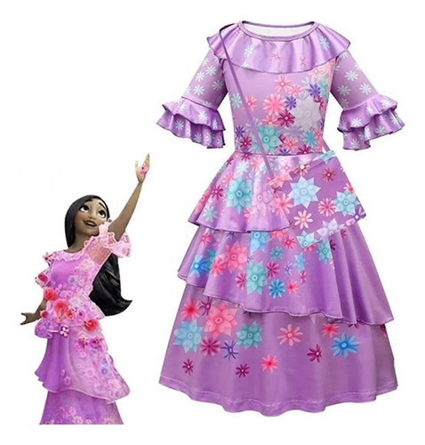 Isabela Encanto Cosplay Vestido De Princesa Morado+paquete